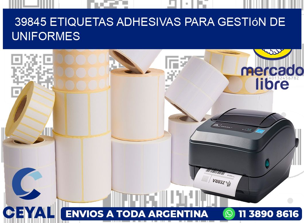 39845 Etiquetas adhesivas para gestión de uniformes