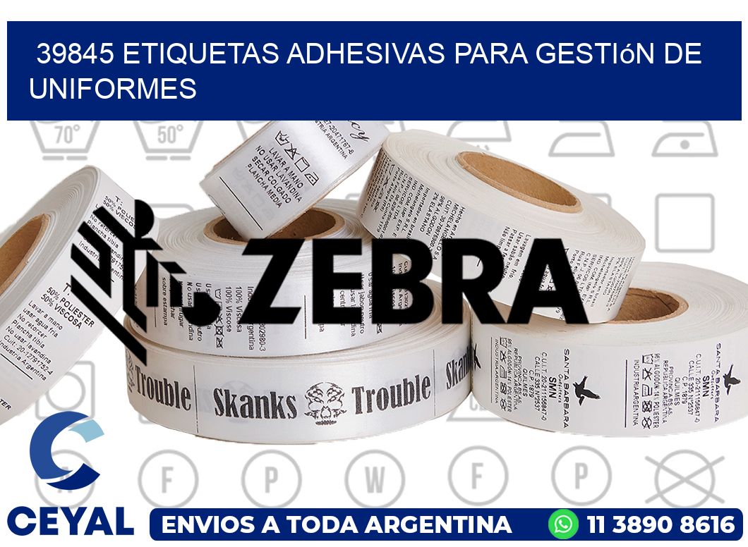 39845 Etiquetas adhesivas para gestión de uniformes