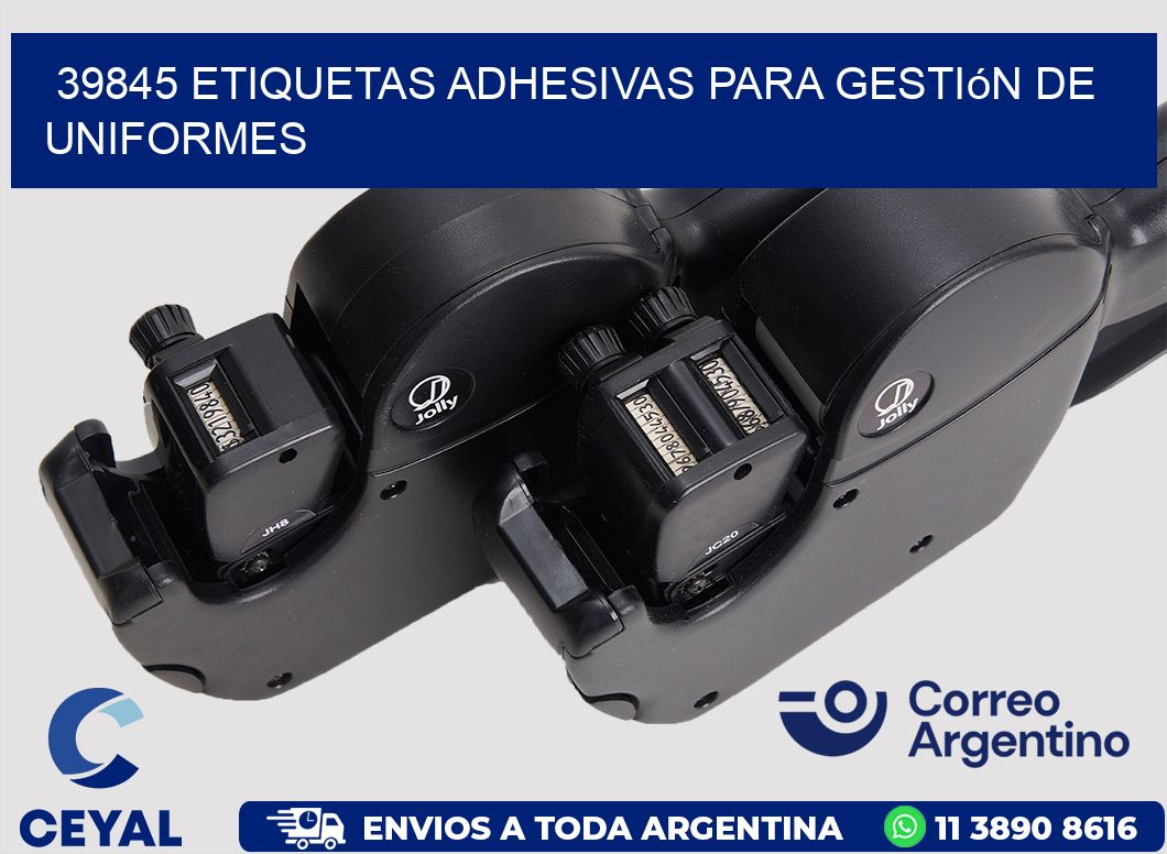 39845 Etiquetas adhesivas para gestión de uniformes