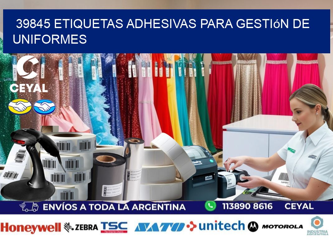 39845 Etiquetas adhesivas para gestión de uniformes