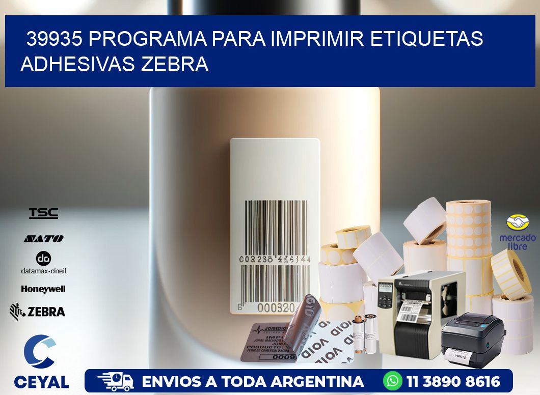 39935 Programa para imprimir etiquetas adhesivas zebra
