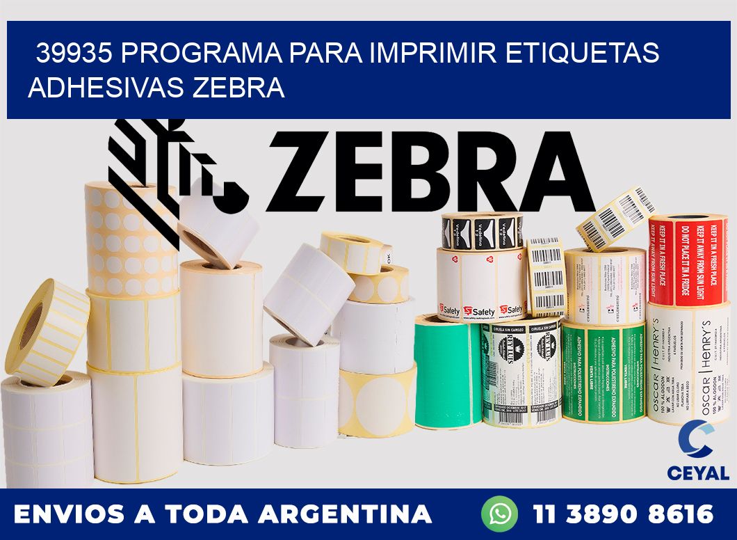 39935 Programa para imprimir etiquetas adhesivas zebra