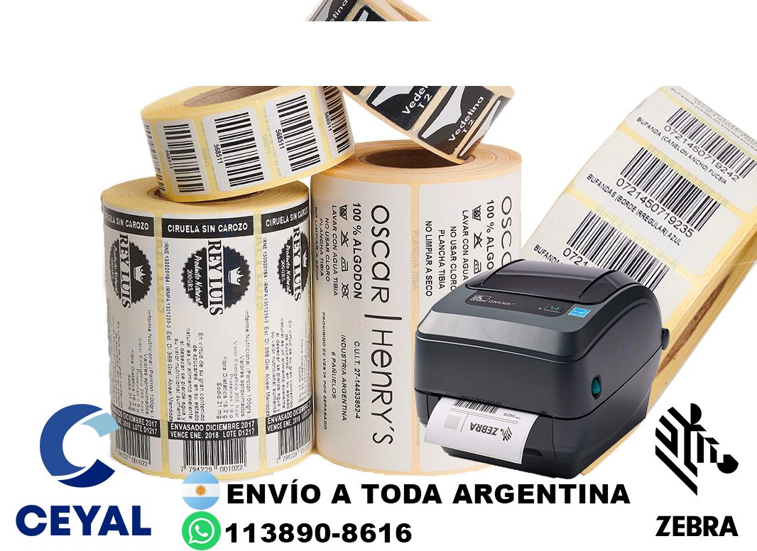 4 cajas de etiquetas 39 x 79