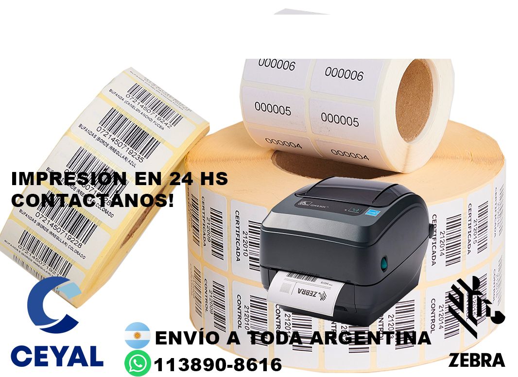 4 cajas de etiquetas 47 x 89