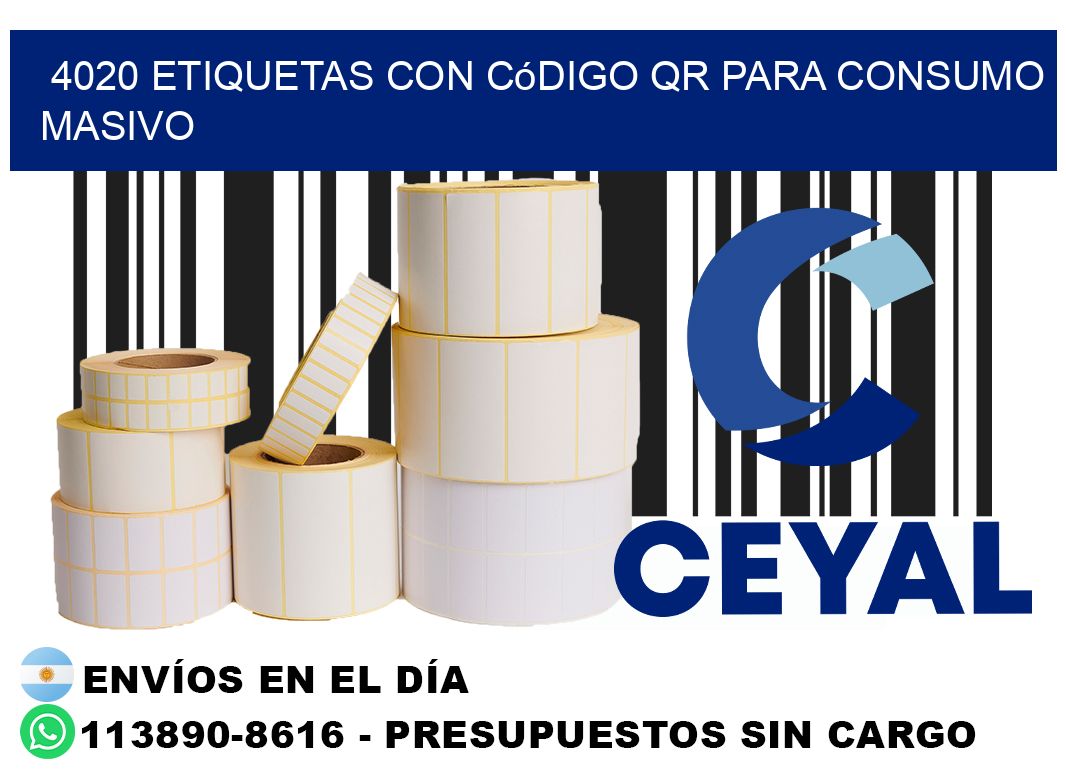 4020 Etiquetas con código QR para consumo masivo