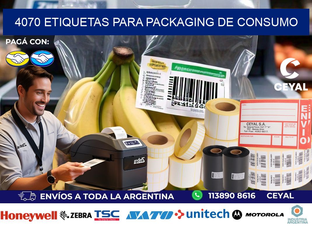 4070 Etiquetas para packaging de consumo
