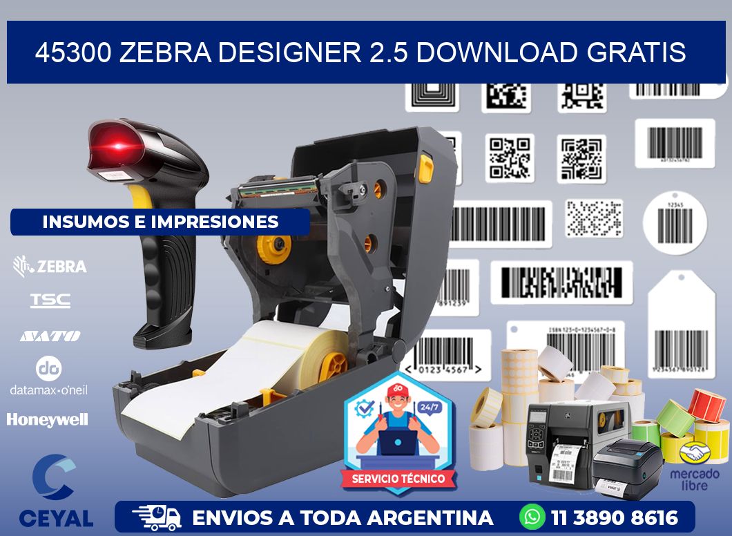 45300 Zebra designer 2.5 download gratis