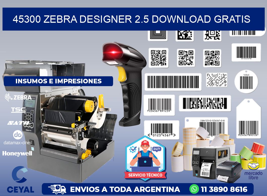 45300 Zebra designer 2.5 download gratis
