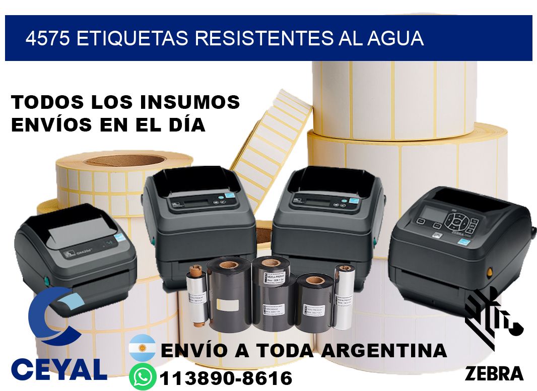 4575 Etiquetas resistentes al agua
