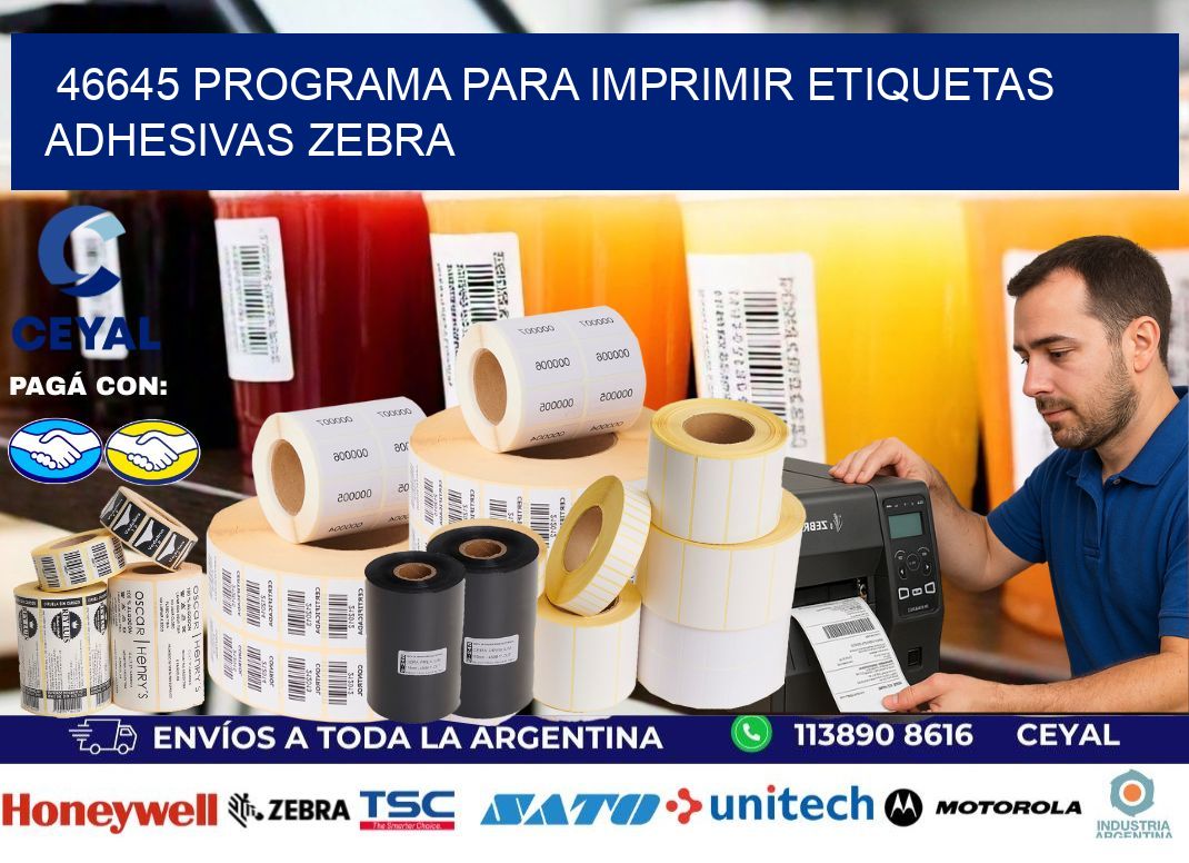 46645 Programa para imprimir etiquetas adhesivas zebra
