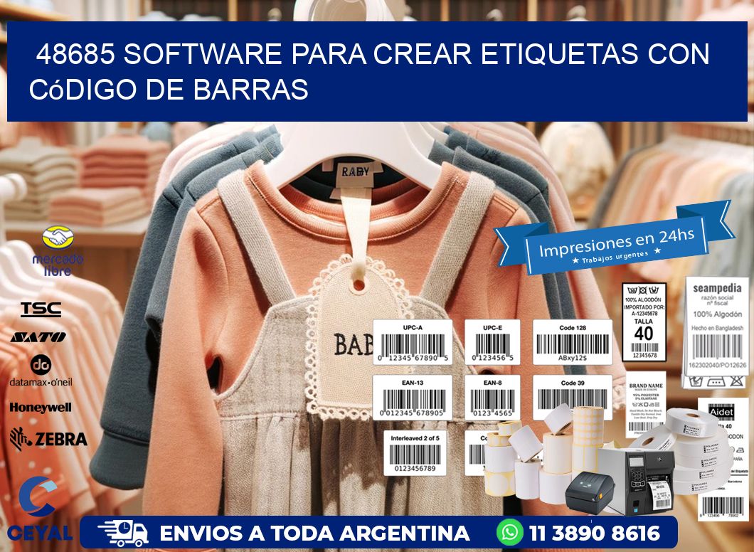 48685 Software para crear etiquetas con código de barras