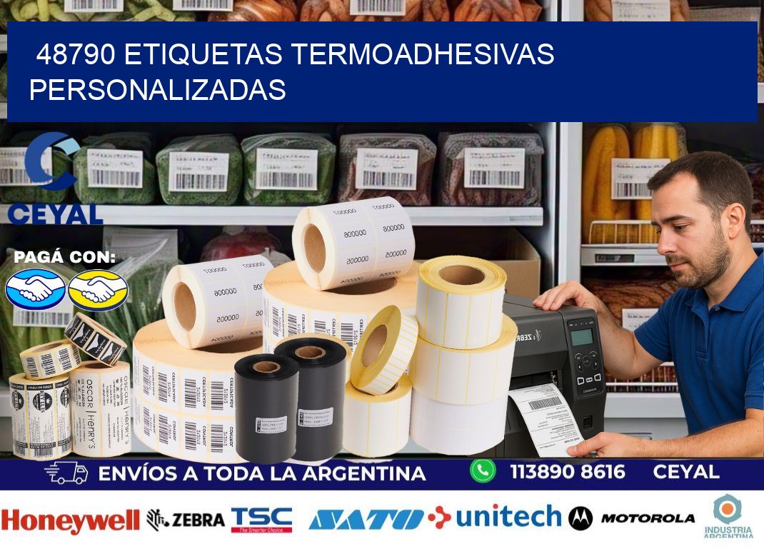 48790 Etiquetas termoadhesivas personalizadas