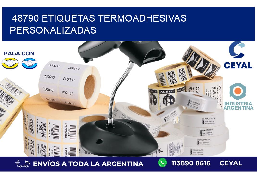 48790 Etiquetas termoadhesivas personalizadas