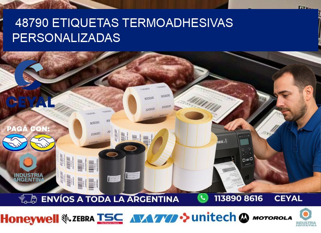 48790 Etiquetas termoadhesivas personalizadas