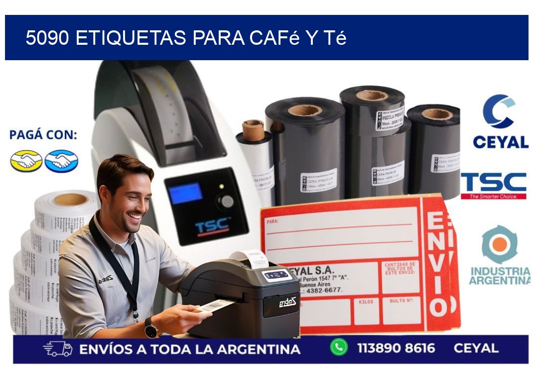 5090 Etiquetas para café y té