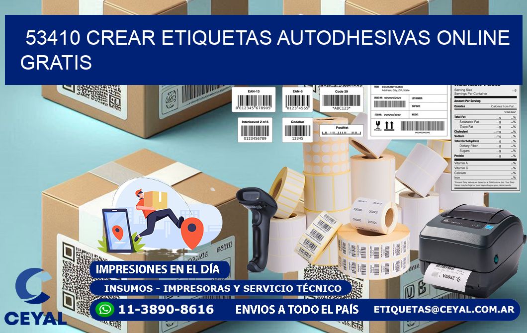 53410 Crear etiquetas autodhesivas online gratis