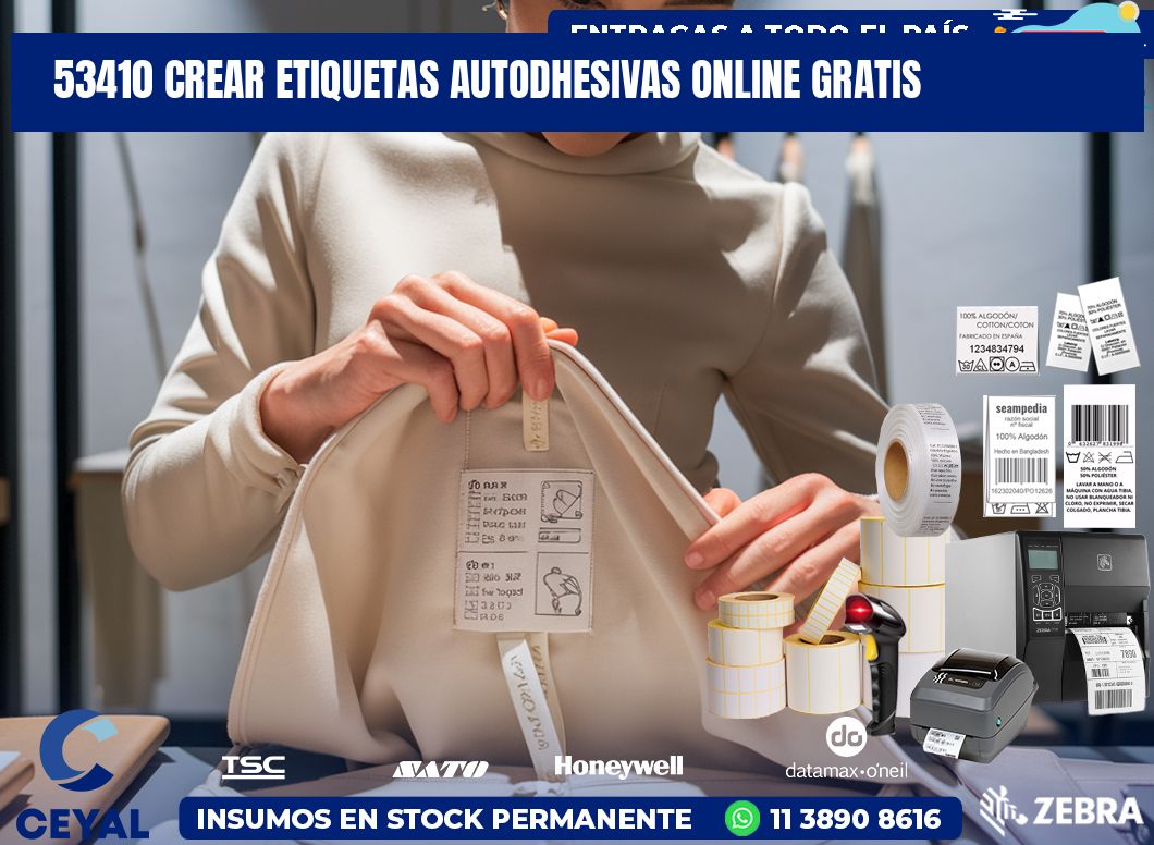 53410 Crear etiquetas autodhesivas online gratis