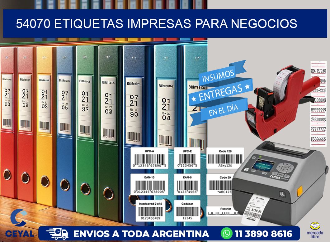 54070 etiquetas impresas para negocios