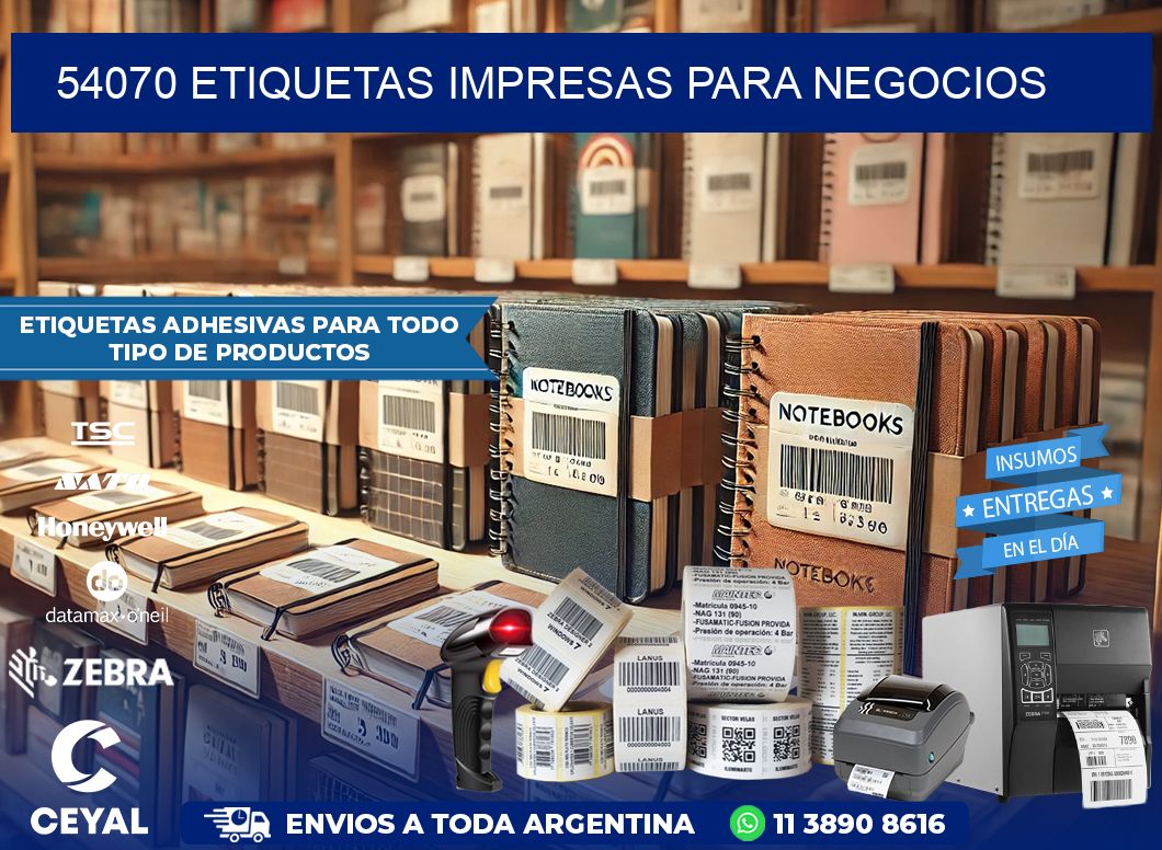 54070 etiquetas impresas para negocios