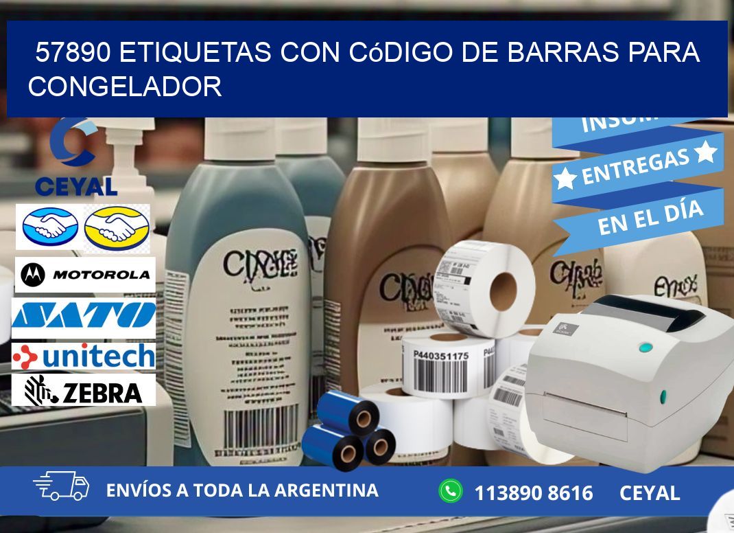 57890 Etiquetas con código de barras para congelador