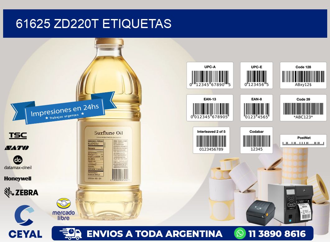 61625 ZD220t etiquetas