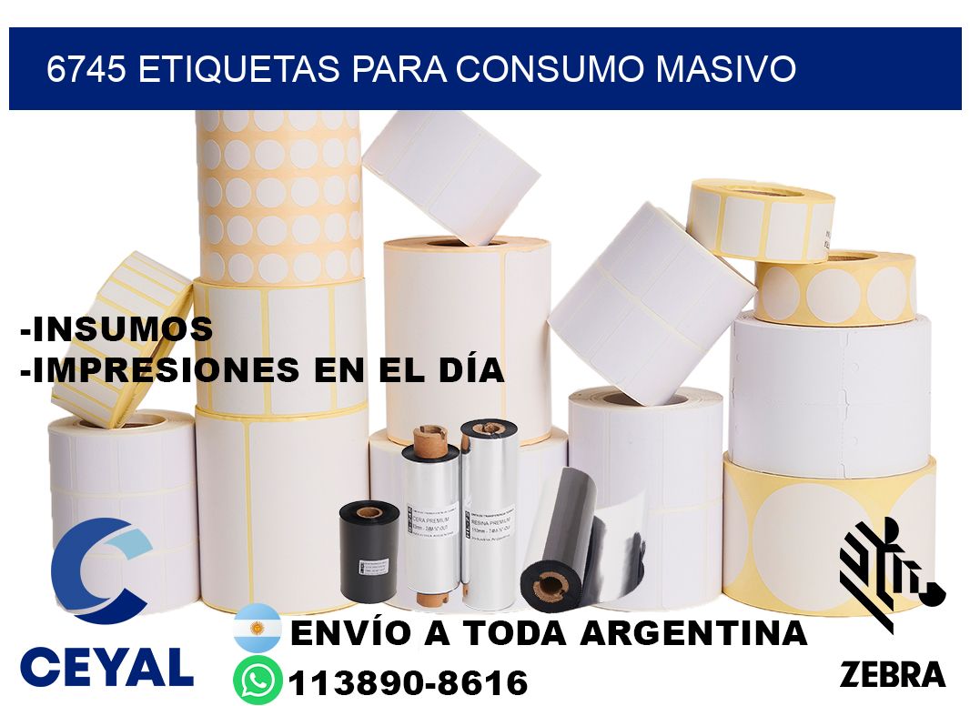 6745 Etiquetas para consumo masivo