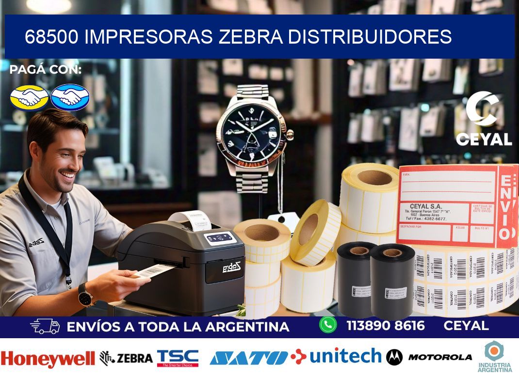 68500 impresoras Zebra distribuidores