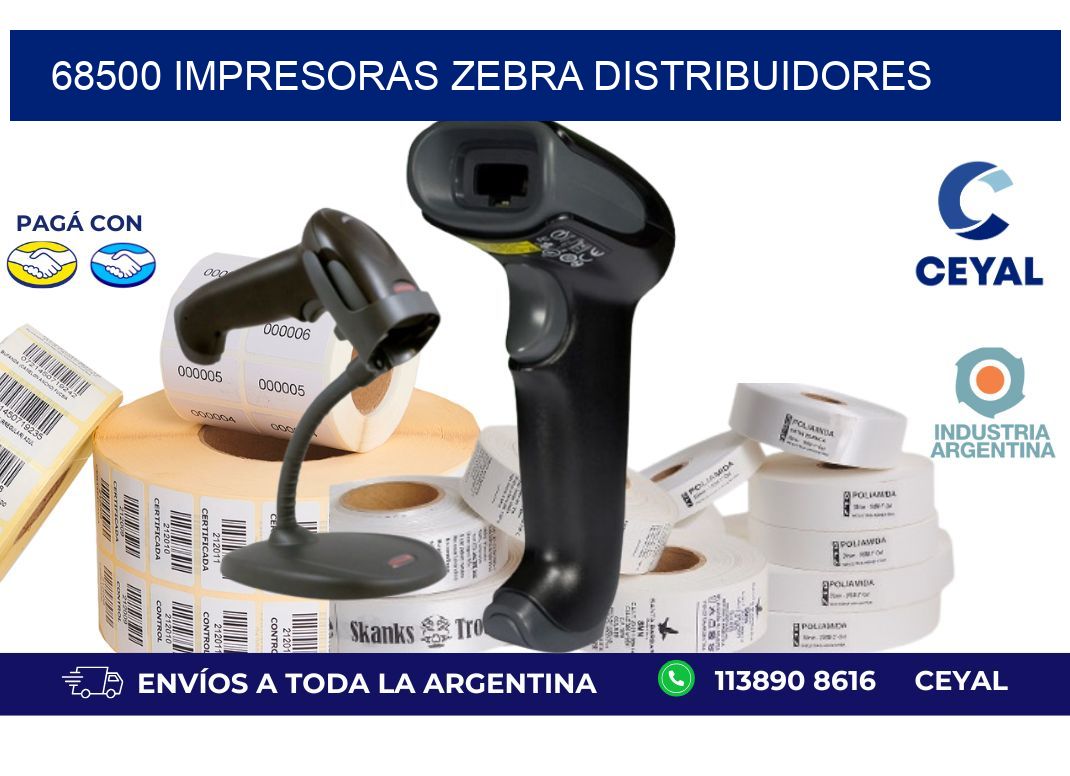 68500 impresoras Zebra distribuidores
