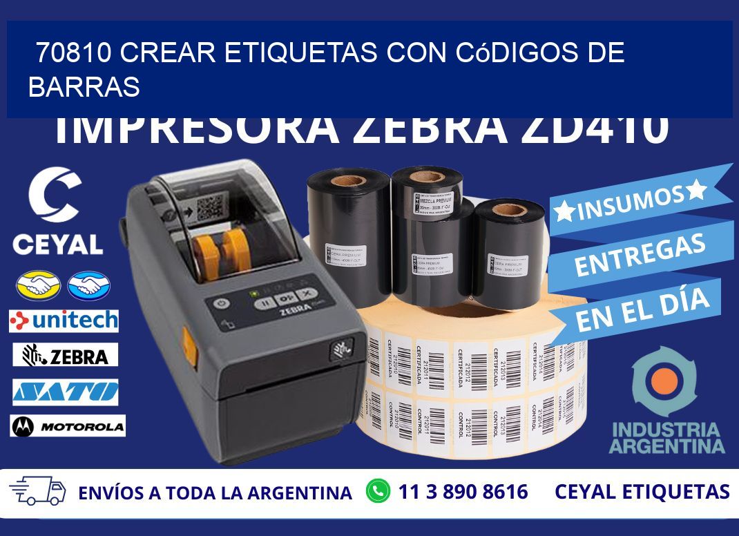 70810 Crear etiquetas con códigos de barras