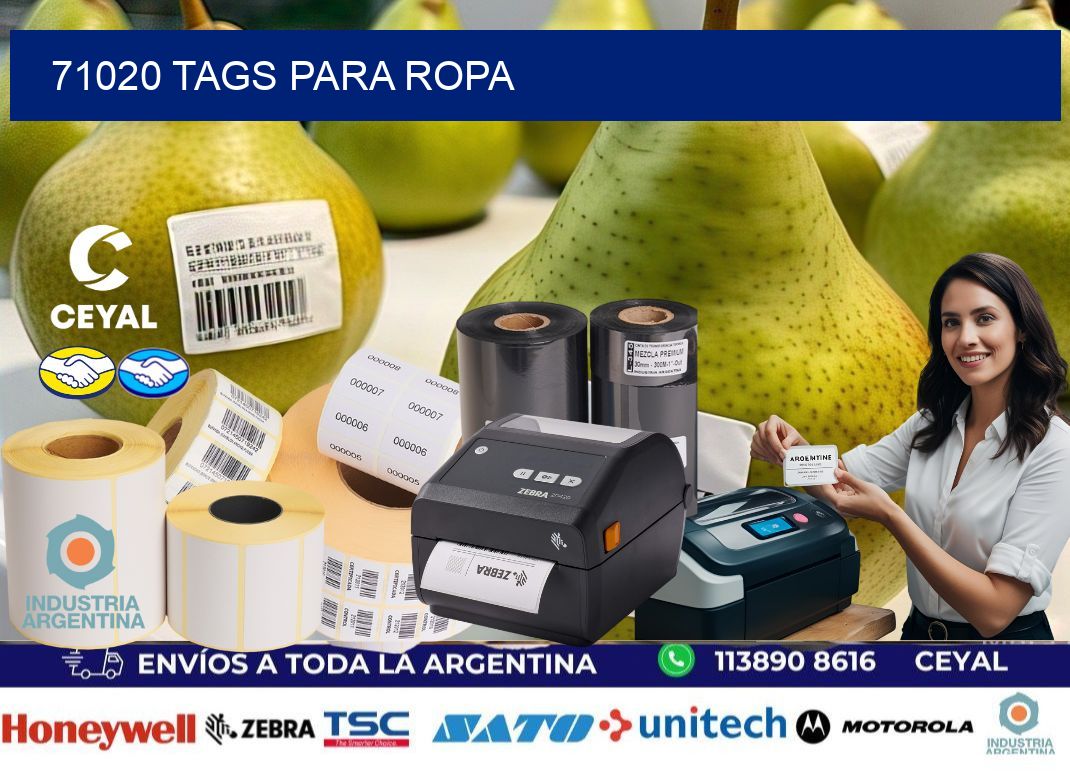 71020 Tags para ropa