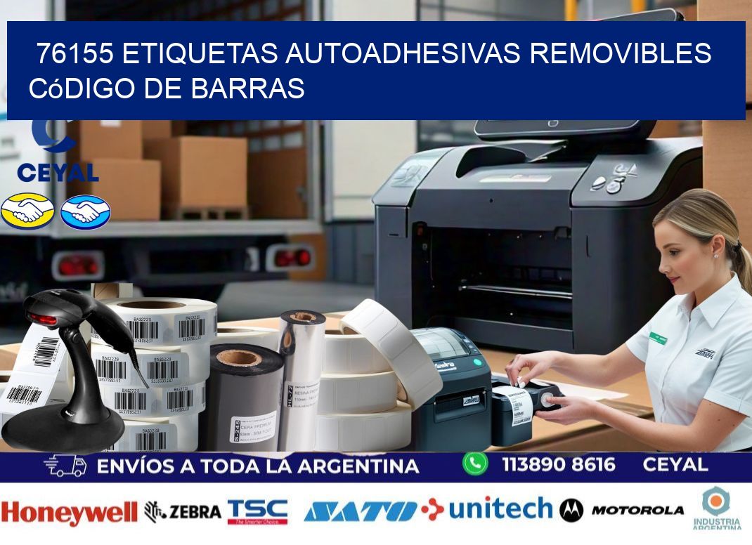 76155 etiquetas autoadhesivas removibles código de barras