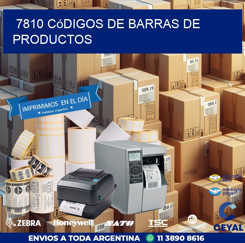 7810 Códigos de barras de productos