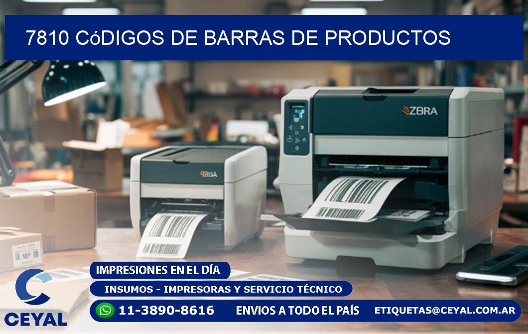 7810 Códigos de barras de productos