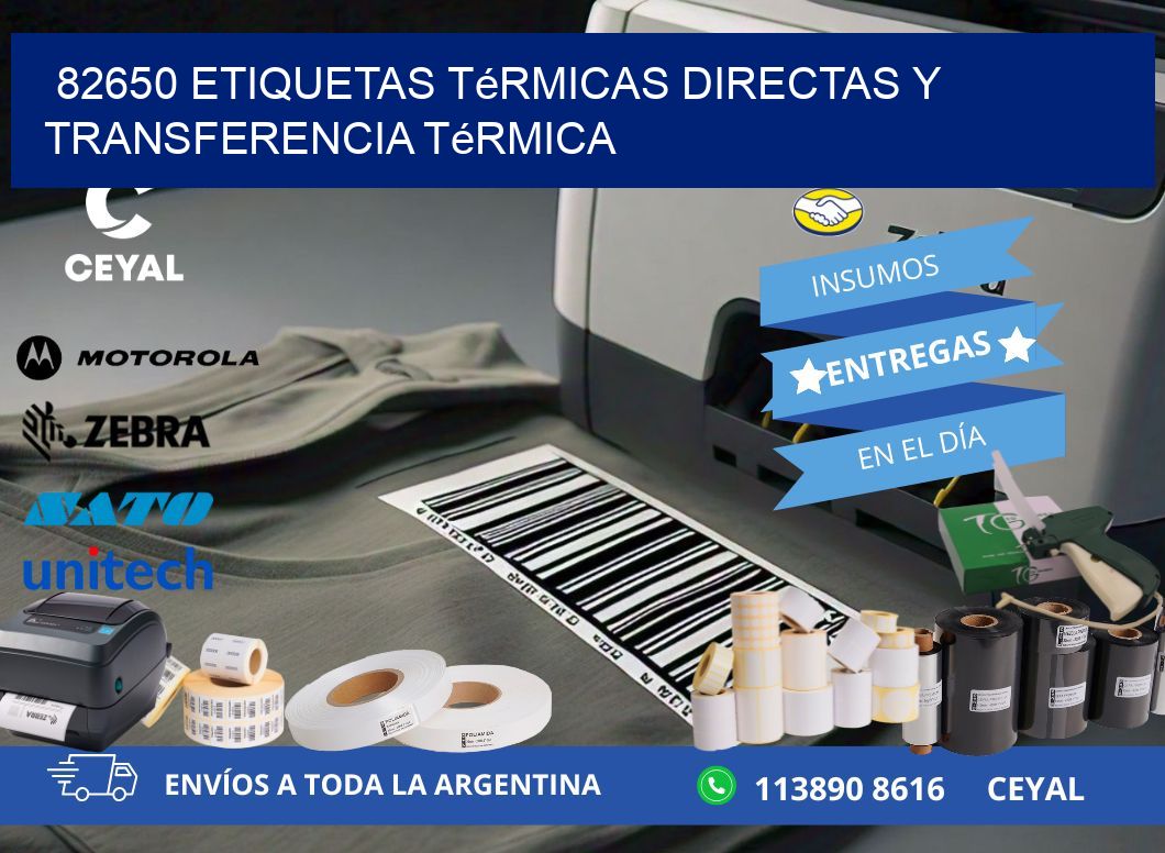 82650 etiquetas térmicas directas y transferencia térmica