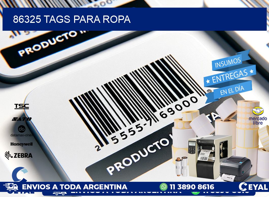 86325 Tags para ropa