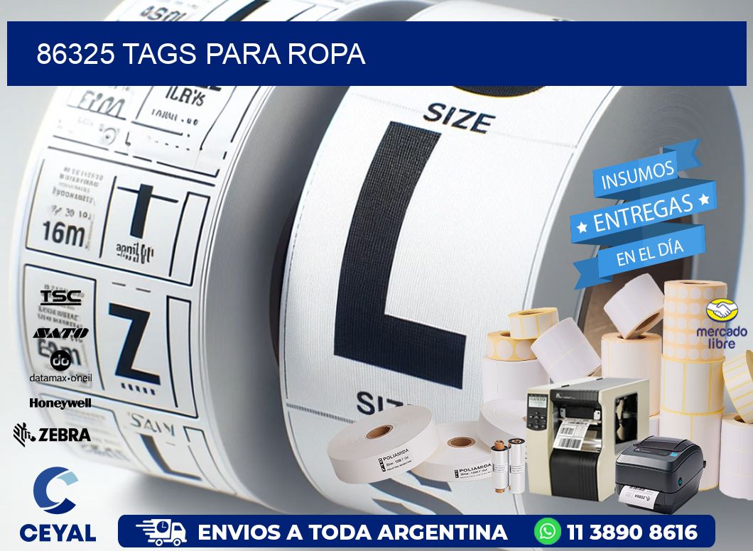 86325 Tags para ropa