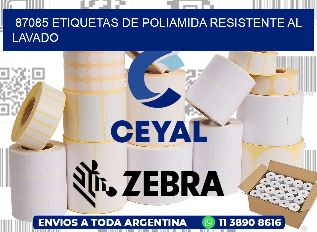87085 Etiquetas de poliamida resistente al lavado