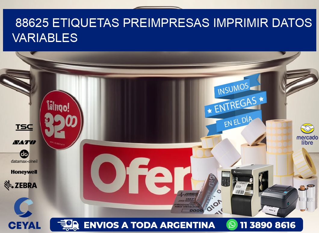 88625 Etiquetas preimpresas imprimir datos variables