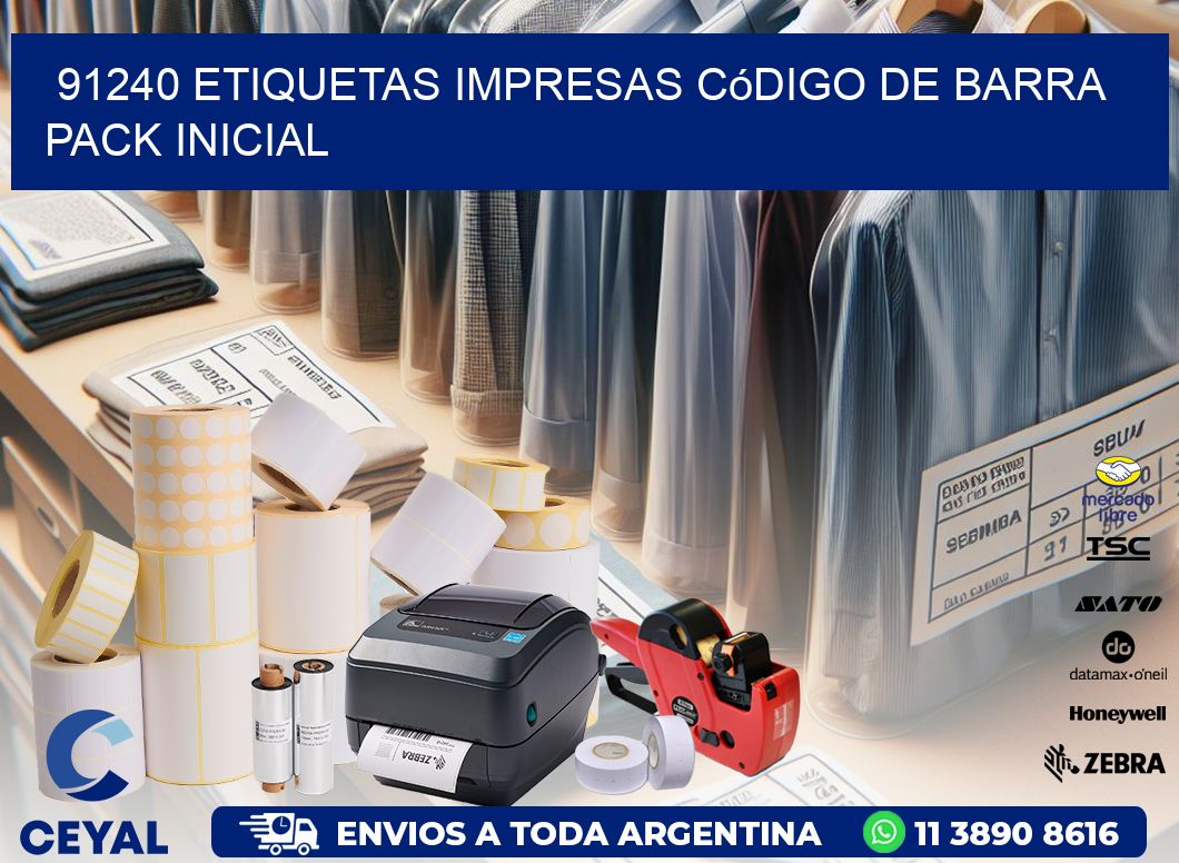 91240 Etiquetas Impresas código De Barra Pack Inicial