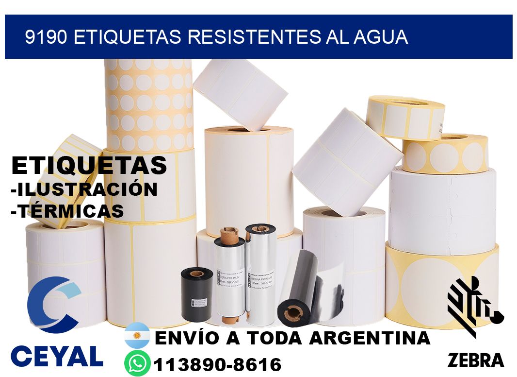 9190 Etiquetas resistentes al agua