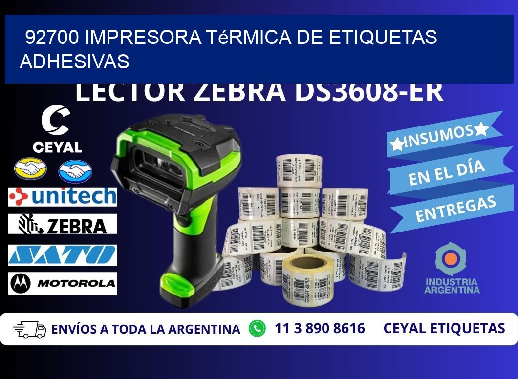 92700 Impresora térmica de etiquetas adhesivas