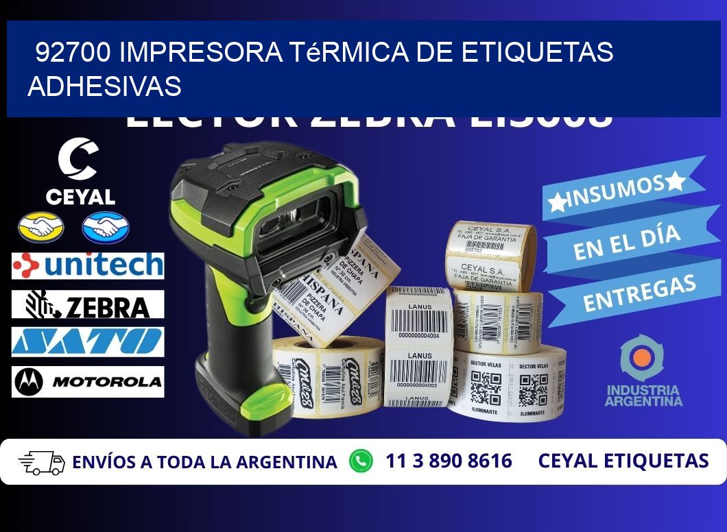 92700 Impresora térmica de etiquetas adhesivas