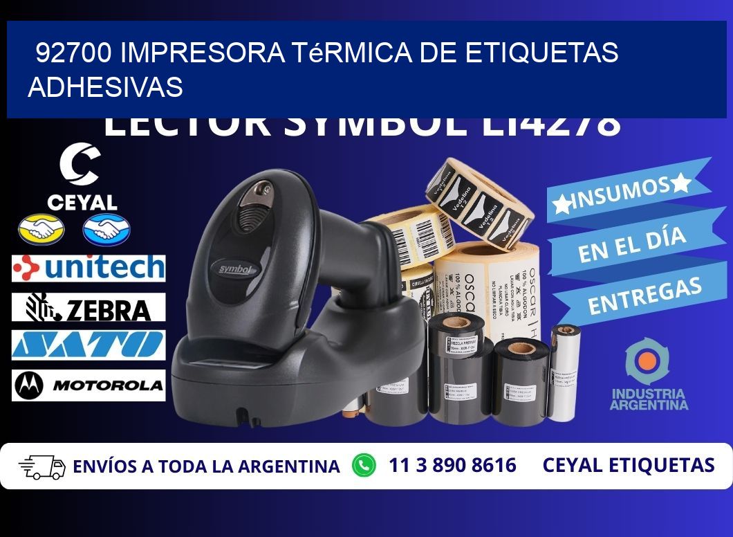 92700 Impresora térmica de etiquetas adhesivas