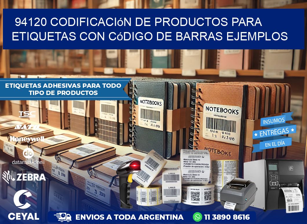 94120 Codificación de productos para etiquetas con código de barras ejemplos