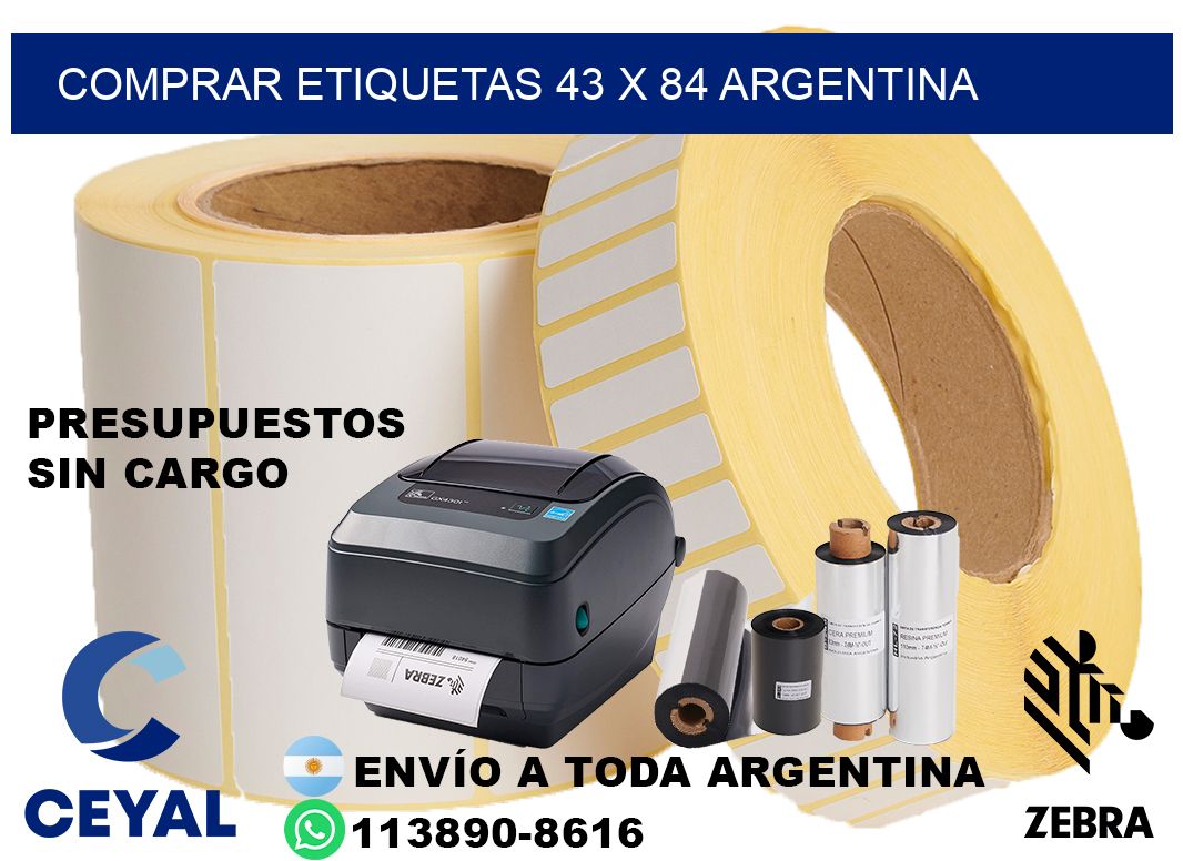 Comprar etiquetas 43 x 84 argentina