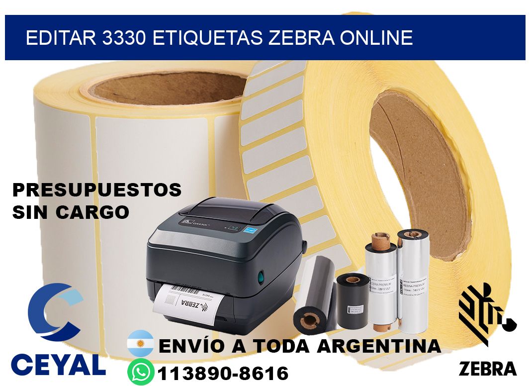 EDITAR 3330 ETIQUETAS ZEBRA ONLINE