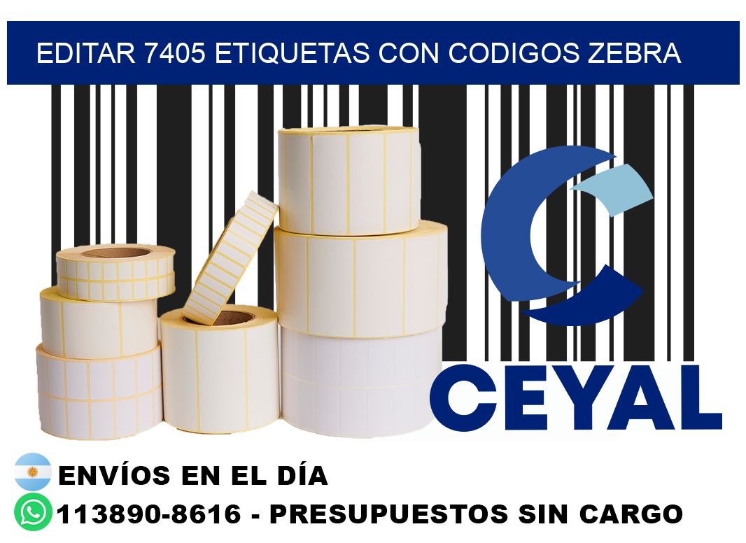 EDITAR 7405 ETIQUETAS CON CODIGOS ZEBRA