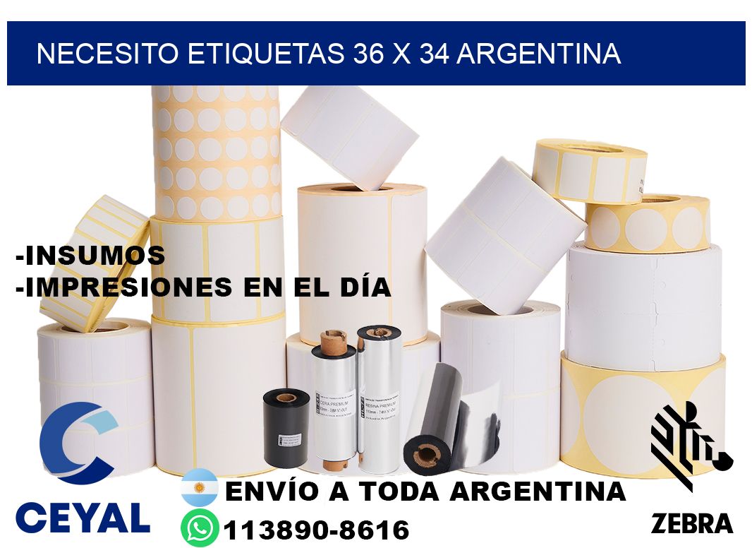 Necesito etiquetas 36 x 34 argentina