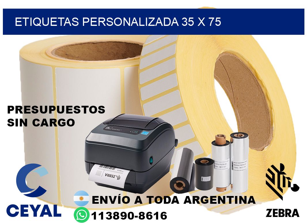 etiquetas personalizada 35 x 75