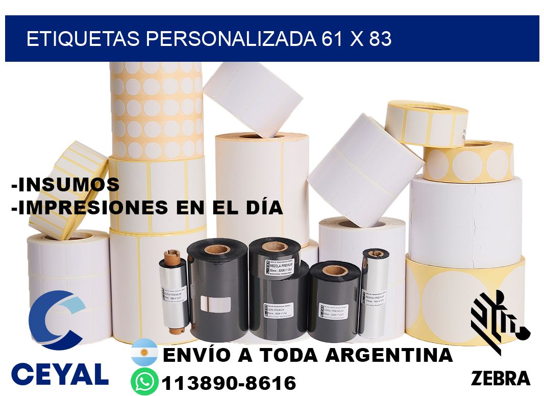 etiquetas personalizada 61 x 83